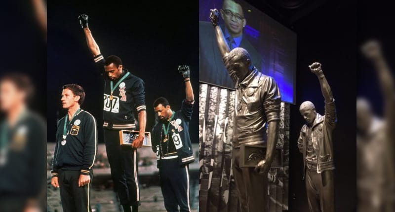 black power ve 1968 Meksika Olimpiyatları'nda yapılan 'Black Power Salute'; Tommie Smith ve John Carlos tarafından madalya töreninde gerçekleştirildi.