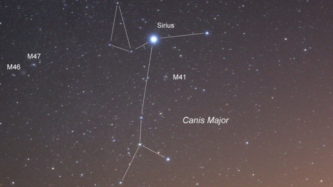 Canis Major (Büyük Köpek) takımyıldızı fotoğrafı