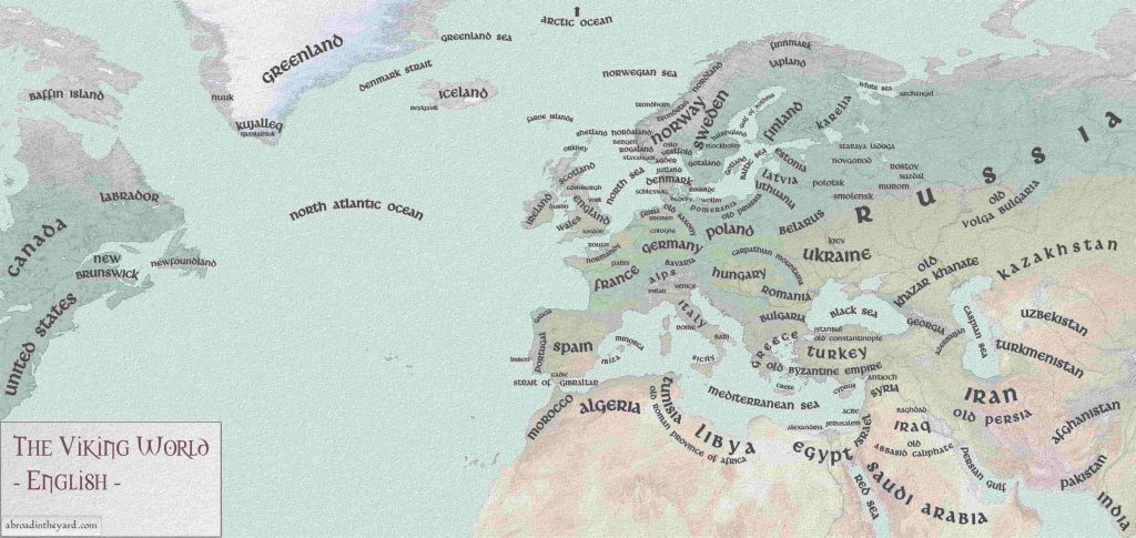 viking dünya haritası ingilizce