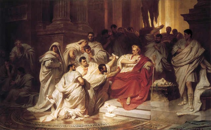 Sezar'ın Öldürülmesi 1865 Karl Theodor von Piloty / Jül Sezar 'ın ölümü / Senatonun suikasti