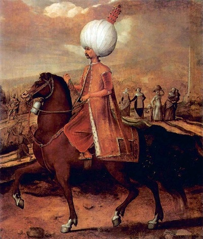 İstanbul'un fethinin sonuçları  / Suleiman the Magnificent on horseback
