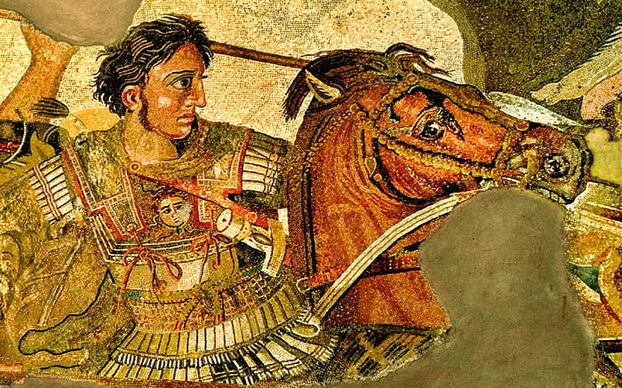 İssos Savaşı'nda Büyük İskender / Pompeii'deki Faun Evi'nden bir mozaiğin detayı