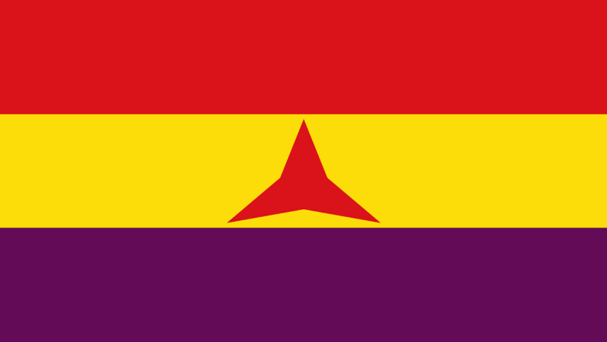 Uluslararası Tugaylar / Flag of the international brigade during the Spanish civil war