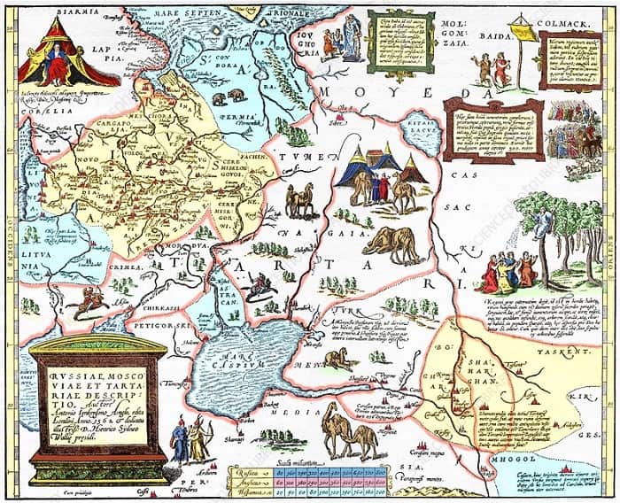 Bir İngiliz tarafından çizilen ilk Rusya haritası 1562'de gezgin tüccar Anthony Jenkinson tarafından hazırlanmıştır.