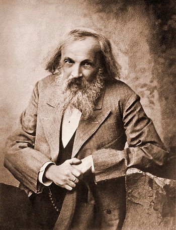Dimitri İvanoviç Mendeleyev veya Mendeleev (1834-1907), kimyasal elementleri özelliklerine göre sınıflandıran periyodik tabloyu tasarlayan Rus kimyager.