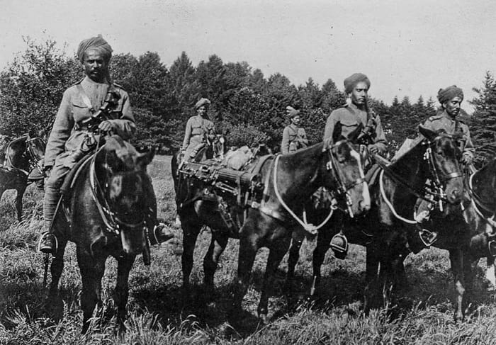 İngiliz ordusunun Hint süvarileri, 1916