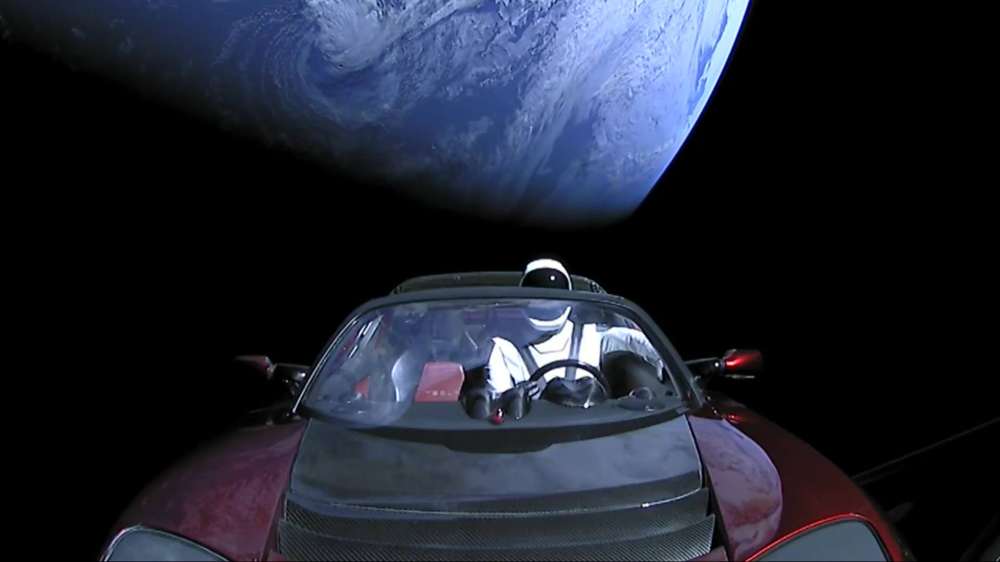 Starman'li Tesla Roadster