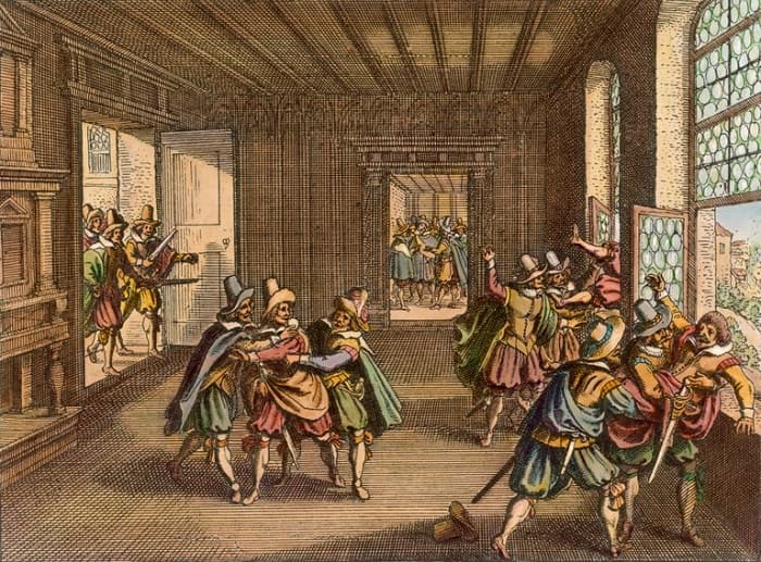 Katolik ve Protestan fraksiyonları arasındaki çatışmalar, Protestan Bohemian Lordların, Kutsal Roma İmparatoru Matthias'ın Katolik temsilcilerini 23 Mayıs 1618'de Bohem Şansölyesi penceresinden atmasına neden oldu