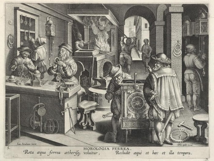 16. yüzyıl Avrupa'sında saat üreticilerinin ortamı.