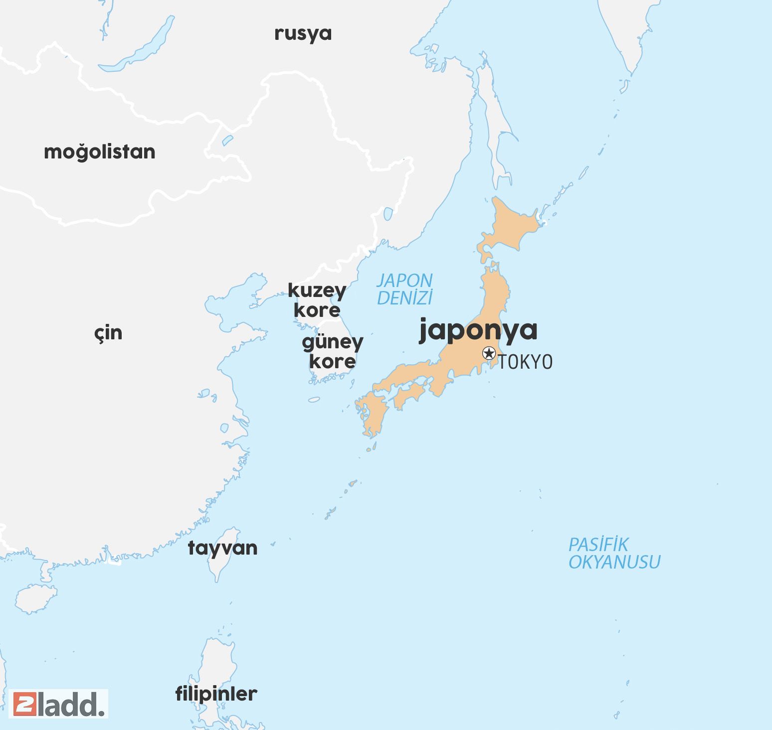japonya dünya haritası