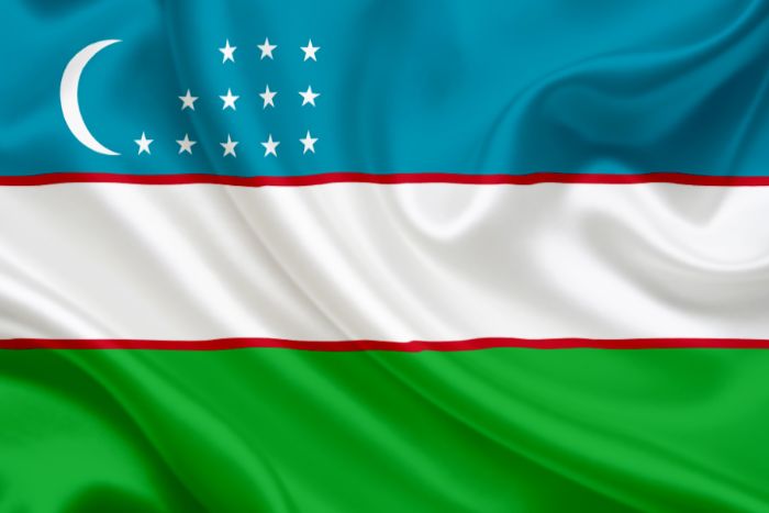 özbekistan bayrağı görüntüsü