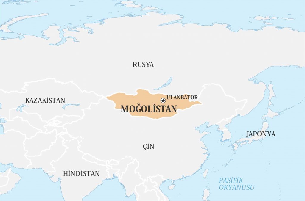 moğolistan dünya haritası