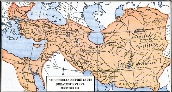 pers imparatorluğu haritası en geniş sınırlarında MÖ 500