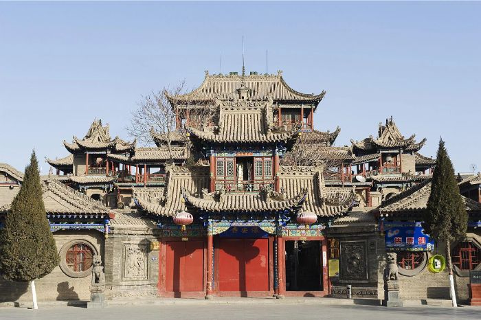 Çin'in Ningksia Eyaleti, Zhongwei şehri, çok amaçlı Budist Konfüçyüsçü ve Taocu Gao Miao tapınağı, çin özerk bölgesi yöntemi