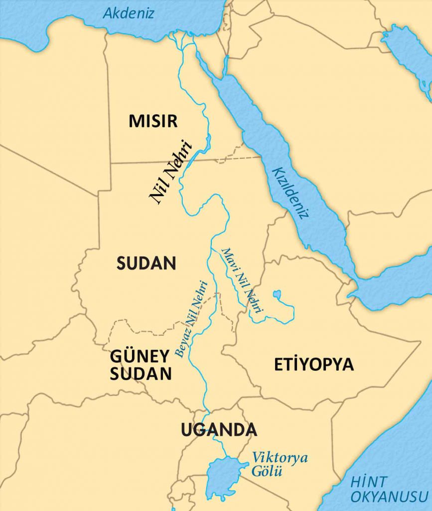 nil nehri haritası