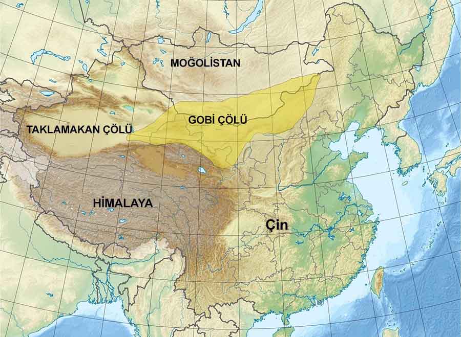 Gobi Çölü haritası