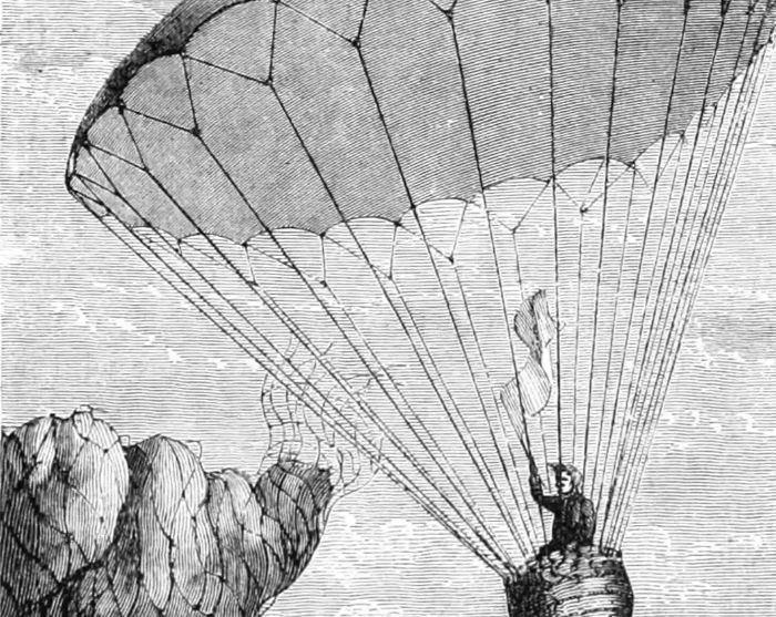 Andrew Garnerin'in balon benzeri paraşüt icadı