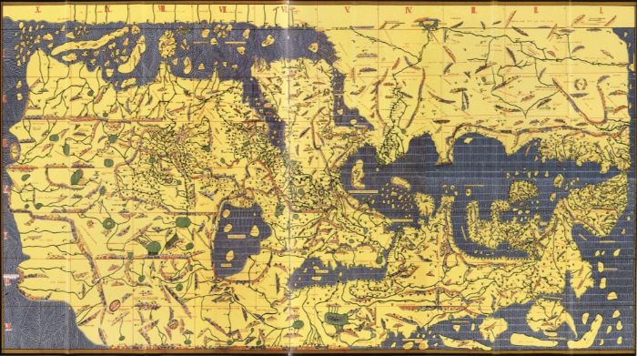 Muhammed İdrisi'nin Tabula Rogeriana haritası, 1154