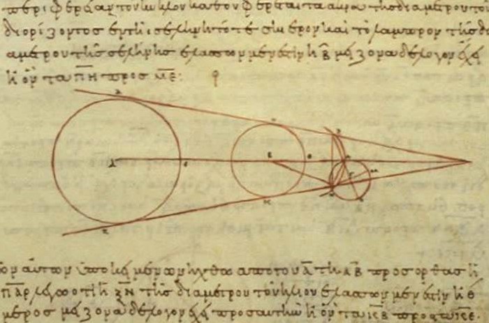 Sisamlı Aristarkus'ün Dünya, Ay ve Güneş'in boyutları üzerine yaptığı çalışması