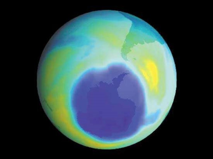 Antarktika üzerindeki ozon deliği 2017 yılında 1988'den bu yana en küçük boyutuna ulaştı