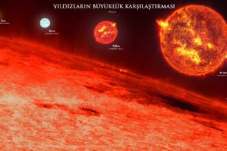 en büyük yıldız uy scuti ve diğer büyük yıldızların karşılaştırması