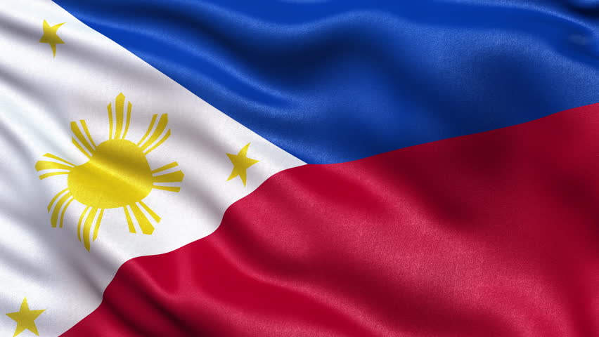 Filipinler bayrağı, özgürlük, eşitlik ve kardeşliği simgeleyen beyaz bir eşkenar üçgenden oluşan dikdörtgen bir tasarıma sahip; barış, eşitlik ve adalet için yatay mavi bir şerit; ve vatanseverlik ve cesaret için kırmızı bir yatay şerit kullanılıyor.