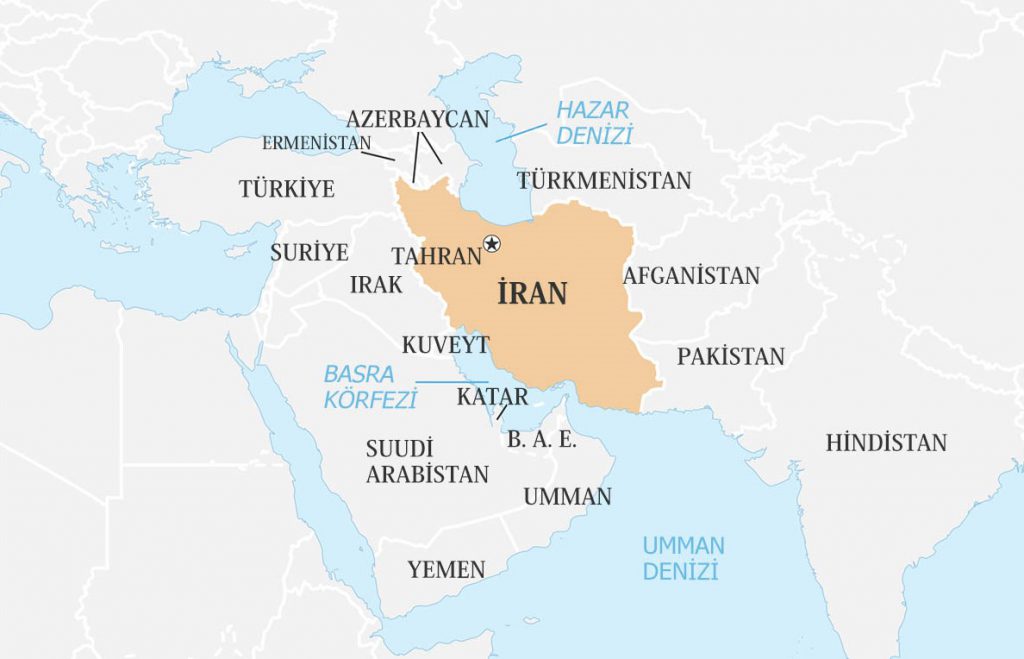 iran dünya haritası
