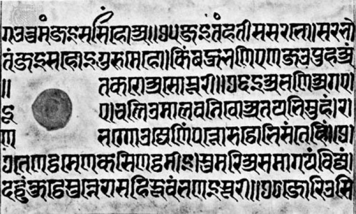 sanskritçe bir metin, 15. yüzyıla ait