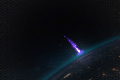 meteor dünya atmosferine girerken mor renkte yanıyor