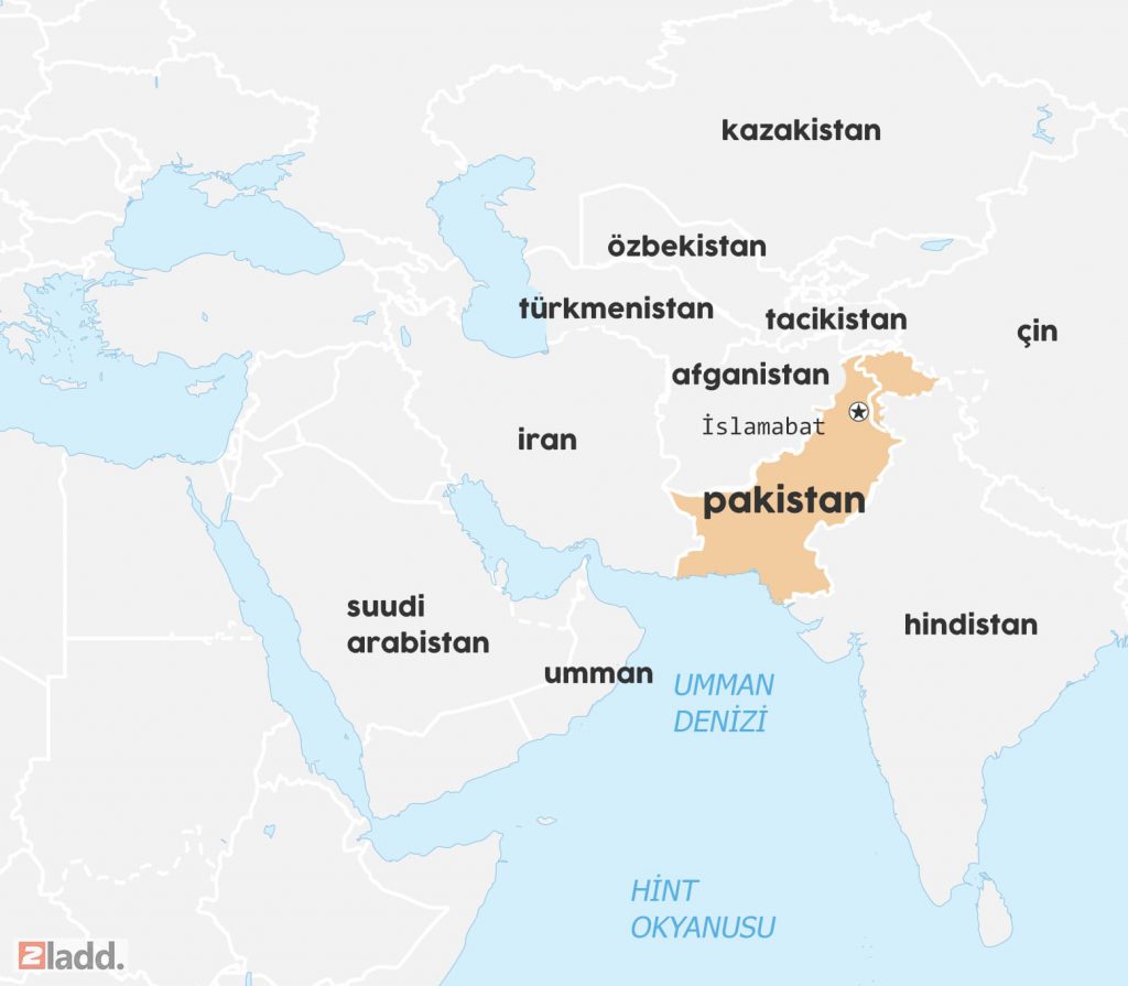 Pakistan dünya haritası