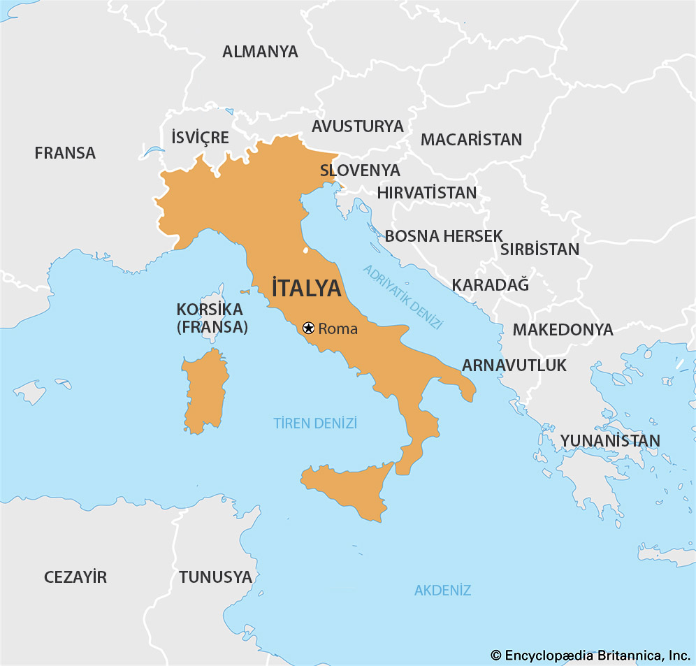 İtalya dünya haritası