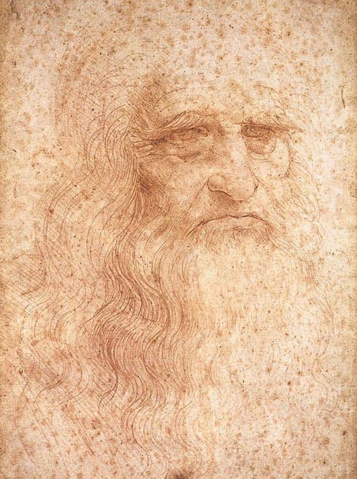 Leonardo da Vinci'nin yaşlılık günlerine ait bir çizimi