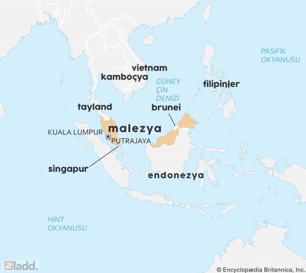 malezya dünya haritası