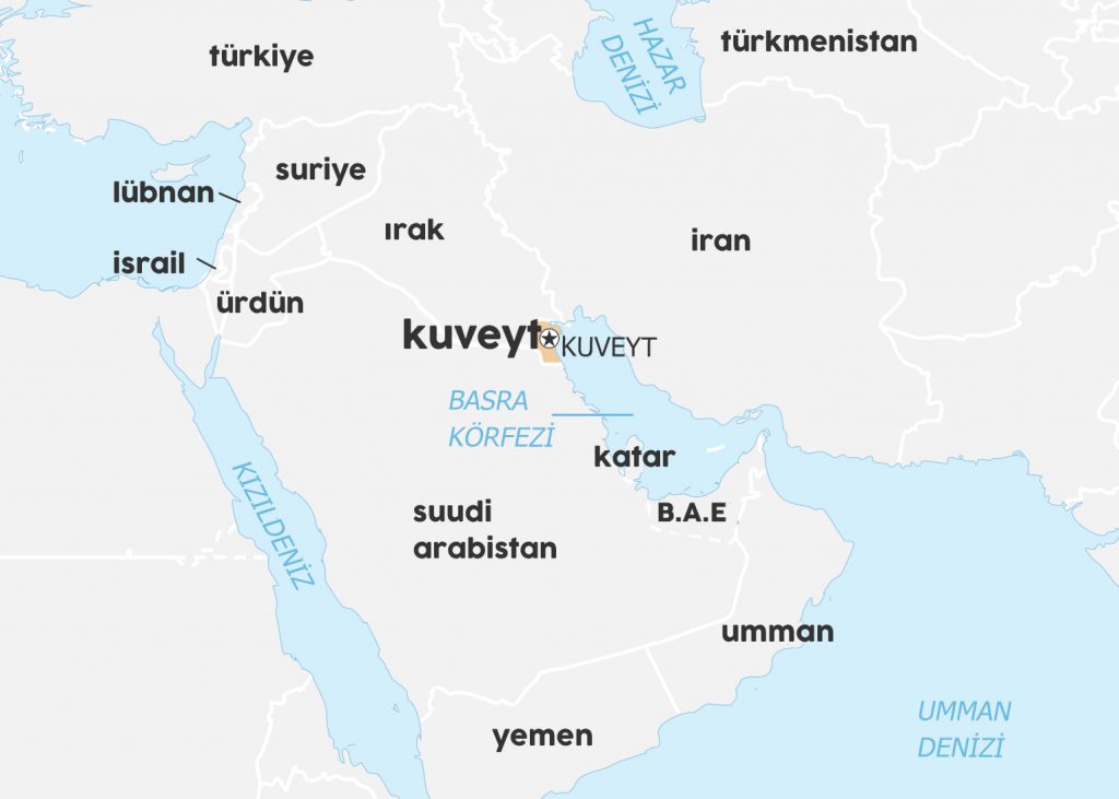 Kuveyt dünya haritası