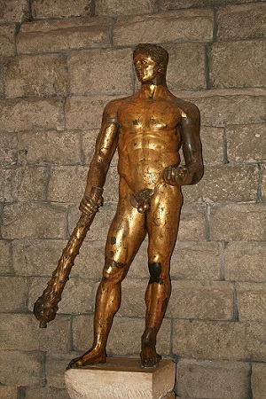 Herkül heykeli. Altın kaplamalı bronz, Roma yapımı, MÖ 2. yüzyıl / Capitolini müzesi