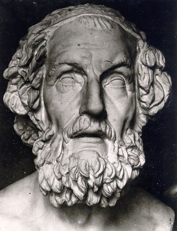 Şair Homeros'un MÖ ikinci yüzyılda Romalılarca yapılmış büstünün bir kopyası