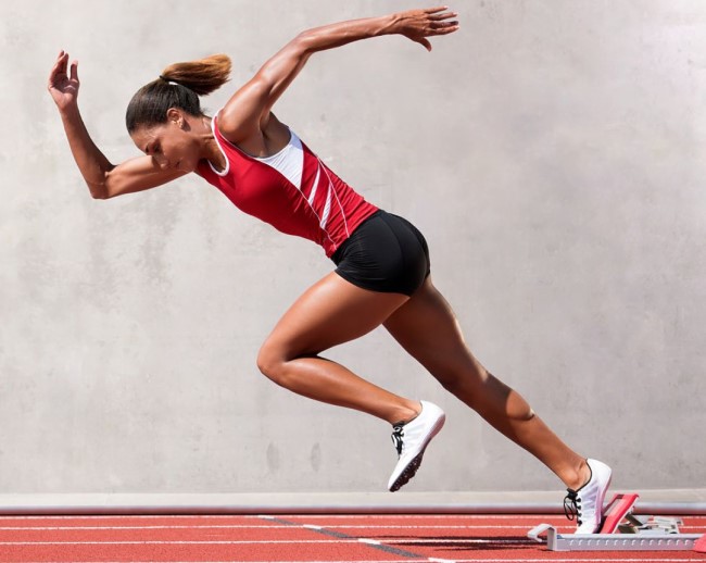 kadın sprinter koşucu