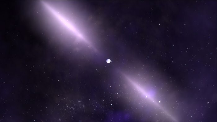 nötron yıldızı olan pulsar.