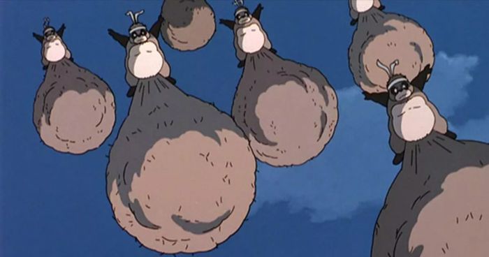 1994 animasyon çocuk filmi 'Pom Poko'dan bir sahne.