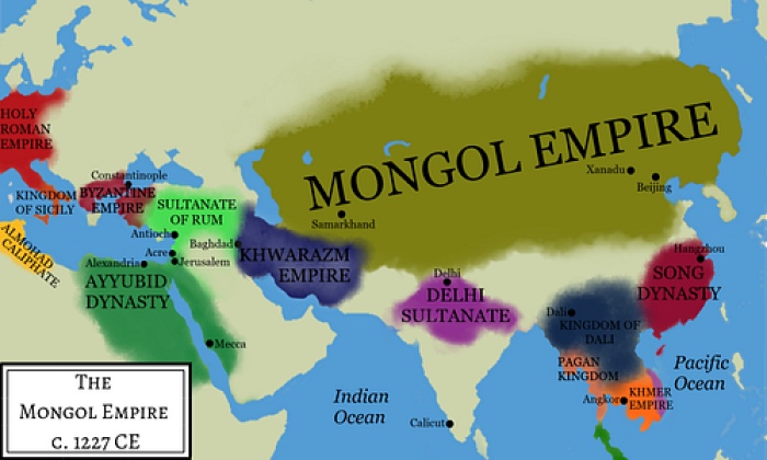 Cengiz Han'ın Moğol İmparatorluğu.