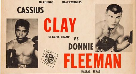 1961'deki ilk posteri. Fleeman ile 10 round'lık ağır sıklet karşılaşması.