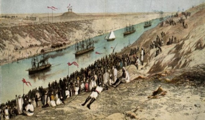 Süveyş Kanalı'nın 17 Kasım 1869'da açılması.