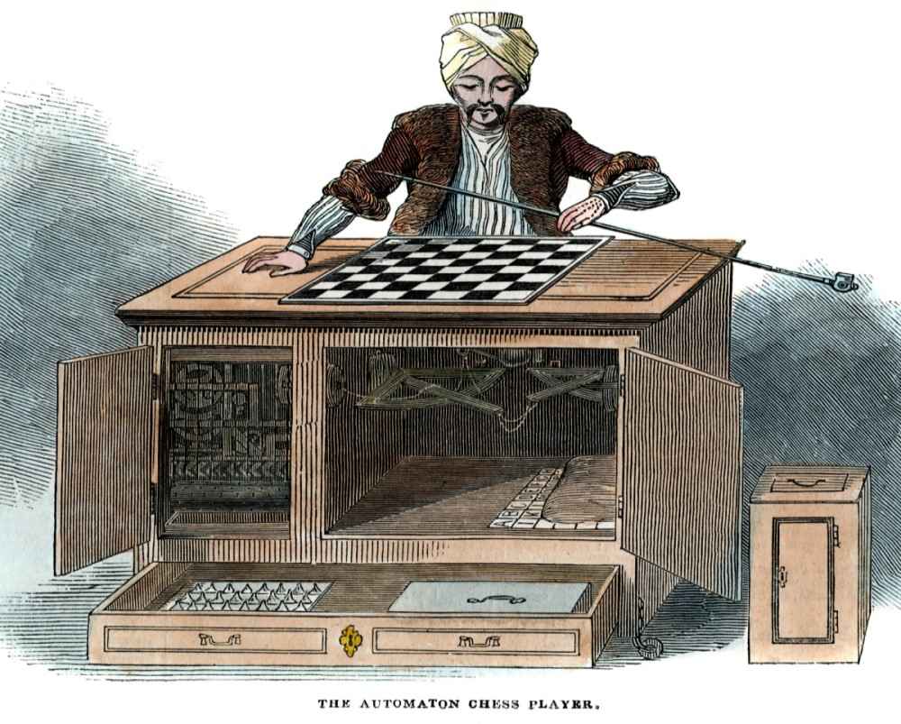 Usta satranç oyuncularının kaybettiği The Turk otomatı ve gizli haznesi.