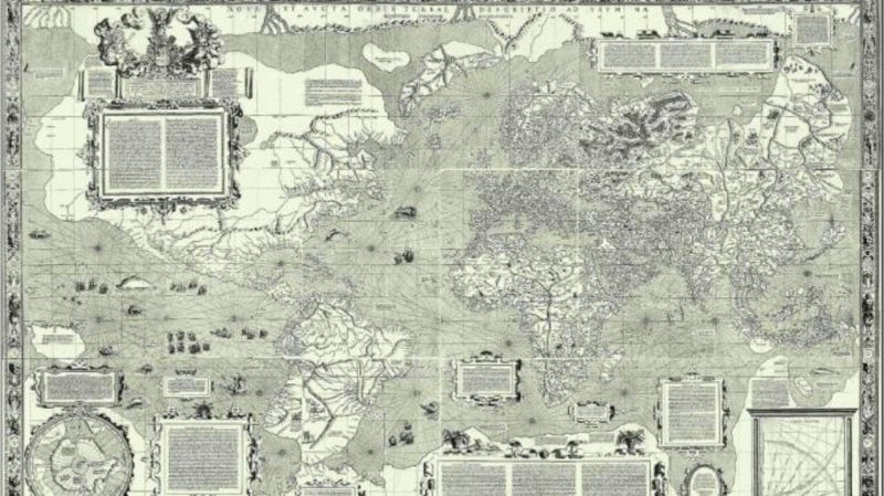 Merkatör'ün 1569 haritası — kendi projeksiyon stilini kullandığı ilk harita.