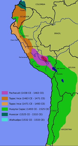 İnka İmparatorluğu haritası