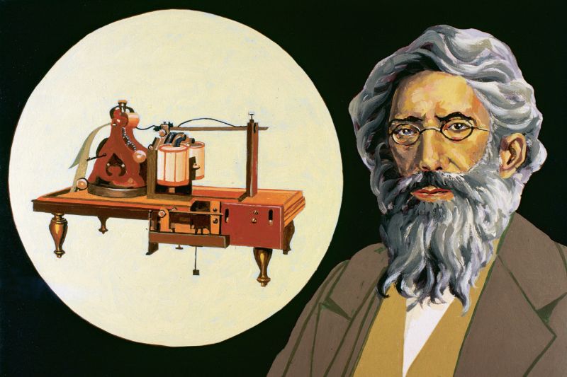 Elektromanyetik telgrafın ve mesaj göndermeye ve almaya yarayan iki cihazın mucidi Samuel Morse.