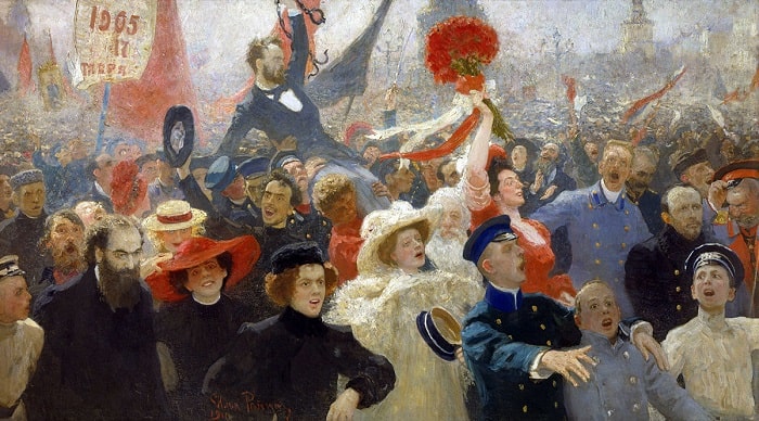 "Demonstration on October 17, 1905," Ressam: Ilya Repin