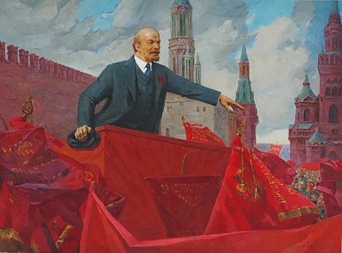 "Kızıl Meydan'da Lenin", 1924 / Ressam: A. Sidorov