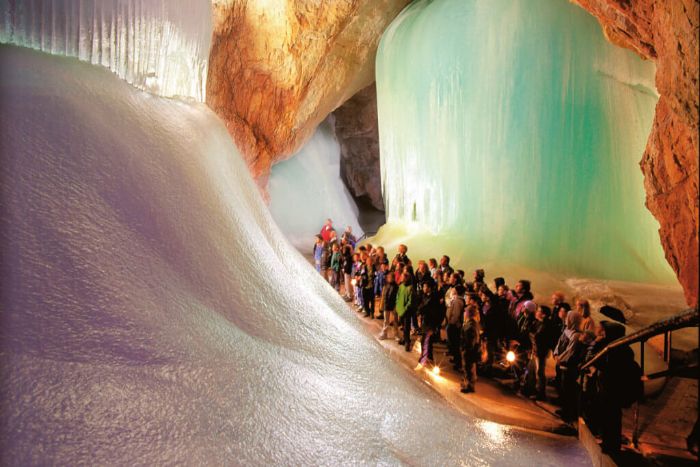 Salzburg'da bir tuz mağarası.