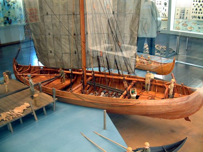 Vikinglerin Knarr isimli kargo gemisi.